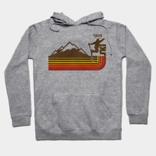 Retro Taos 70s/80s Style Skiing Stripe Hoodie